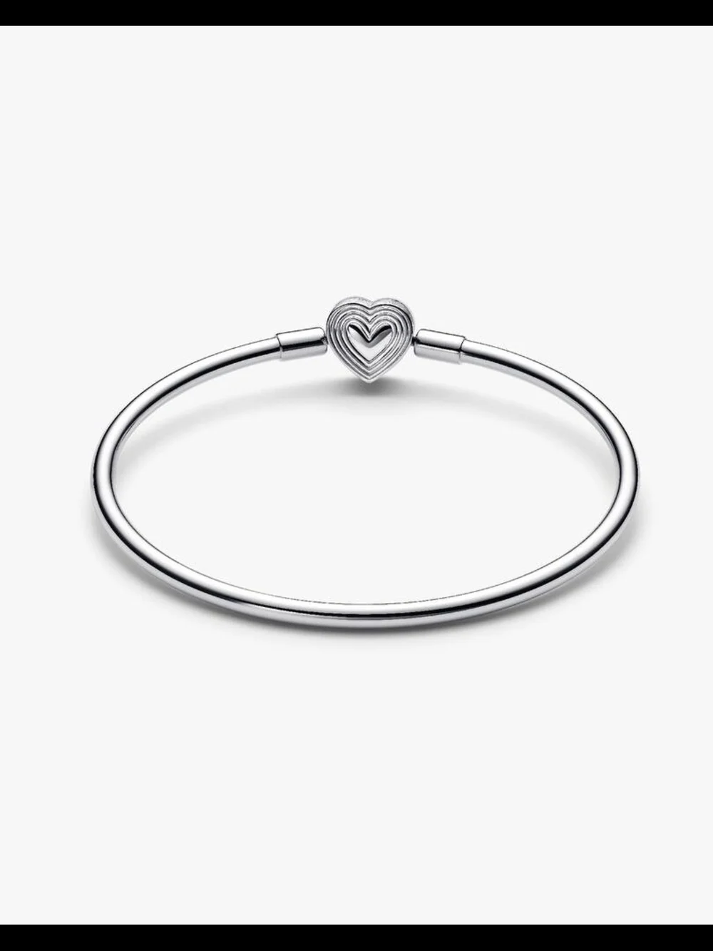 Pandora Radiating Heart Clasp Bangle 593752C00-21Sterling silver NWT